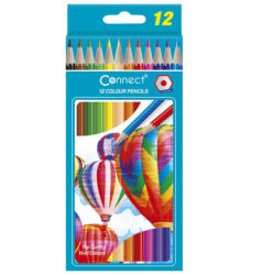 Connect Színes ceruza hatszögletű CONNECT 12db-os készlet, (C-105549) - cartridge