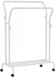 SONGMICS Gurulós ruhaállvány, fehér 153x54x103cm (HSR107W01)