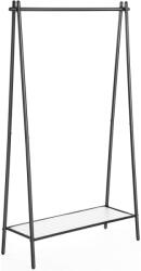 SONGMICS Ruhaállvány alsó polccal, fekete 92x33x153cm (HSR23BK)
