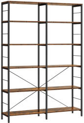 VASAGLE Könyvespolc, tárolópolc, rusztikus barna 172×120×30 cm (LLS114B01)