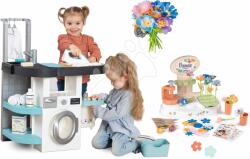 Smoby Set spălătorie cu mașină de spălat cu încărcare frontală și florărie cu relizarea propriilor flori Wash&Clean Laundry Smoby cu aspirator electronic și materiale de rezervă (SM330320-13)