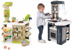 Smoby Set bucătărie și magazin Bio Tefal Studio Kitchen 360° Smoby electronică cu sunete realiste, cu dozator de cereale și scanner cu sunete și lumini (SM311056-2) Bucatarie copii