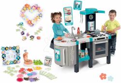 Smoby Set bucătărie electronică și florărie pentru producția de flori decorative Tefal French Touch Bubble Smoby cu sunete și material de rezervă (SM311206-38) Bucatarie copii