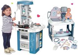 Smoby Set bucătărie cu echipament tehnic Tech Edition Smoby electrică cu stand medical cu păpușă care face pipi (SM311049-6) Bucatarie copii