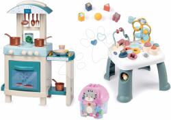 Smoby Set măsuță didactică Activity Table Little Smoby și bucătărie mică pentru cei mici Smoby un set de construcție în cutie cu 50 de cuburi colorate (SM140303-10)