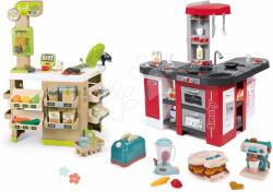 Smoby Set bucătărie și stand Bio Tefal Studio XXL Smoby electronică cu bule magice și set de electrocasnice (SM311025-33) Bucatarie copii