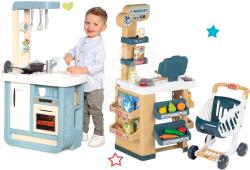 Smoby Set bucătărie cu sunete Bon Appetit Kitchen Grey Smoby cu magazin alimente și casă de marcat electronică (SM310823-6) Bucatarie copii