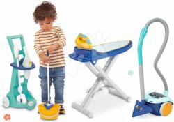 Ecoiffier Cărucior de curățenie și aspirator Cleaning Trolley&Vacuum Cleaner Clean Home Écoiffier cu masă de călcat și 10 accesorii de la 18 luni (ECO2770-C)