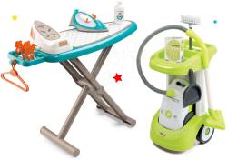 Smoby Setul de curățare Rowenta Smoby cu aspirator electronic și masă de călcat cu călcător de fier Clean (SM24406-1)