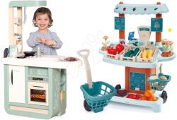 Smoby Set bucătărie Cherry Kitchen Smoby cu sunet şi aparat de cafea şi maşină de îngheţată Délices (SM310909-9) Bucatarie copii