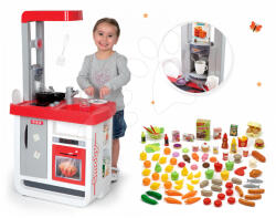 Smoby Set bucătărie Bon Appétit Smoby cu sunete şi set de alimente pentru bucătărie de jucărie Écoiffier (SM310800-5) Bucatarie copii