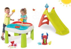 Smoby Set masă Apă&Nisip 2in1 Smoby cu moară şi tobogan Toboggan XS cu apă de la 18 luni (SM840107-4)