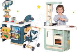 Smoby Set bucătărie de jucărie Cherry Kitchen cu sunete Smoby și magazin Supermarket cu casă de marcat electronică (SM310909-2) Bucatarie copii