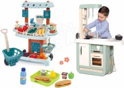 Smoby Set bucătărie și stand Bio Cherry Kitchen Smoby cu funcții electronice și gustare pe tavă (SM310914-11) Bucatarie copii