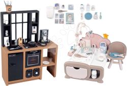 Smoby Set bucătărie modernă Loft Industrial Kitchen Smoby și căsuță electronică cu zonă de zi și e noapte (SM312600-26) Bucatarie copii