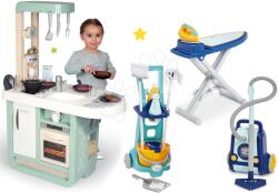 Smoby Set bucătărie de jucărie Cherry Kitchen cu sunet Smoby și cărucior de curățenie Clean Service (SM310909-4) Bucatarie copii