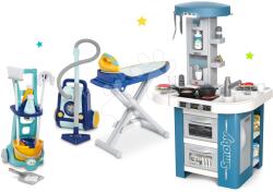 Smoby Set bucătărie cu echipament tehnic Tech Edition Smoby electronică cu set de curățenie (SM311049-14) Bucatarie copii