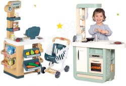 Smoby Set bucătărie Cherry Kitchen Smoby cu sunet şi magazin Supermarket cu cântar şi cu casă de marcat (SM310909-7) Bucatarie copii