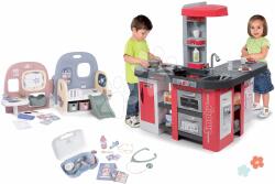 Smoby Set bucătărie și căsuță pentru păpuși Tefal Studio XXL Smoby electronică cu bule magice și valiză de îngrijire (SM311025-44) Bucatarie copii