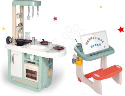 Smoby Set bucătărie de jucărie Cherry Smoby cu sunete și bancă de desen Magik Desk (SM310909-14) Bucatarie copii
