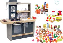 Smoby Set bucătărie electronică cu înălțime reglabilă Tefal Evolutive New Kitchen Smoby și set de 3 electrocasnice cu alimente (SM312308-25) Bucatarie copii