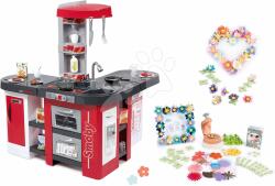 Smoby Set bucătărie și florărie decorativă Tefal Studio XXL Smoby electronică cu bule magice și set de creat flori decorative cu material (SM311025-35) Bucatarie copii