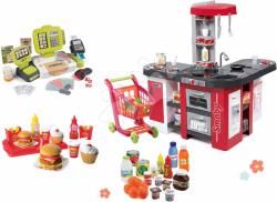 Smoby Set bucătărie și casă de marcat Tefal Studio XXL Smoby electronică cu sunete magice cu un calculator funcțional și cărucior cu hamburgeri (SM311025-32) Bucatarie copii