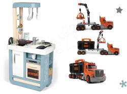 Smoby Set bucătărie cu sunete Bon Appetit Kitchen Grey Smoby cu camion de lucru Black&Decker (SM310823-2) Bucatarie copii