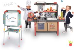 Smoby Set restaurant cu bucătărie electronică Kids Restaurant și tablă pentru desenat Smoby cu cretă și magneți (SM312304-9) Bucatarie copii