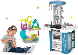 Smoby Set bucătărie cu echipament tehnic Tech Edition Smoby electronică cu căsuță pentru pisicuță cu tobogan și leagăn (SM311049-16) Bucatarie copii