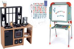 Smoby Set bucătărie modernă Loft Industrial Kitchen Smoby și tablă relabilă pentru desenatul cu cretă și magneți (SM312600-30) Bucatarie copii