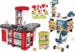 Smoby Set bucătărie Tefal Studio XXL Smoby cu bule magice şi set de prânz și supermarket (SM311025-13) Bucatarie copii