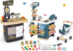 Smoby Set restaurant cu bucătărie Food Corner Smoby accesibil din mai multe părți cu magazin cu alimente și casă de marcat electronică (SM310910-2) Bucatarie copii