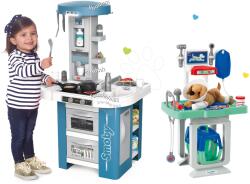 Smoby Set bucătărie cu echipament tehnic Tech Edition Smoby electronică cu clinică veterinară și cățeluș (SM311049-13) Bucatarie copii