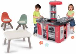 Smoby Set bucătărie și măsuța Tefal Studio XXL Smoby electronică cu bule magice și 2 scăunele KidChair (SM311025-27) Bucatarie copii