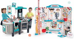 Smoby Set bucătărie electronică și cabinet medical Tefal French Touch Bubble Smoby cu sunete și anatomia corpului uman cu examinare (SM311206-32) Bucatarie copii