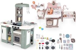 Smoby Set bucătărie electronică cu bule magice Tefal Studio Kitchen XL Bubble 360° și căsuță pentru păpușă Smoby cu trei părți (SM311053-6) Bucatarie copii