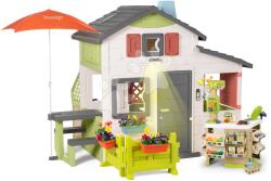 Smoby Casă cu bucătărie Friends House DeLuxe Life Smoby extensibilă și o cafenea în colțul străzii (SM810250-R) Casuta pentru copii