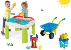 Smoby Set masă Apă&Nisip 2in1 Smoby şi roabă cu set de găleată de la 18 luni (SM840107-1)