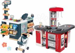 Smoby Set bucătărie Tefal Studio XXL Smoby cu bule magice și magazin electronic Supermarket (SM311025-14) Bucatarie copii