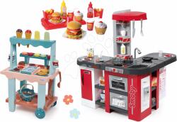 Smoby Set bucătărie Tefal Studio XXL Smoby electronic cu bule magice şi maşină de îngheţată cu hamburgeri (SM311025-10) Bucatarie copii
