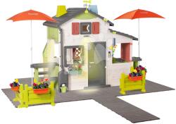Smoby Casă cu două locuri de relaxare Friends House DeLuxe Life Smoby extensibilă și cu bucătărie în spate (SM810250-K) Casuta pentru copii