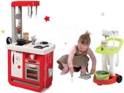 Smoby Set bucătărie electronică de jucărie Bon Appetit cu aparat de cafea și cărucior de curățenie cu găleată (SM310819-5) Bucatarie copii