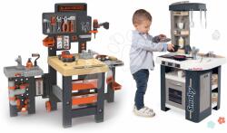 Smoby Set bucătărie și atelier de lucru Tefal Studio Kitchen 360° Smoby electronică cu sunete inginerie mecanică, instalații, vopsitorie și tâmplărie (SM311056-4) Bucatarie copii