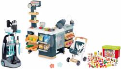 Smoby Set cărucior de curățenie și magazin cu cântar Rowenta Trolley Smoby cu scanner electronic pentru alimente și un aspirator electronic (SM330319-11)