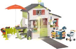 Smoby Căsuța cu magazin Neo Friends House DeLuxe Smoby extensibilă și bucătărie cu grădină cu zonă de relaxare (SM810250-S) Casuta pentru copii