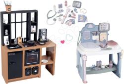 Smoby Set bucătărie modernă Loft Industrial Kitchen Smoby și centru de îngrijire pentru păpușă cu sunete și lumini (SM312600-19) Bucatarie copii