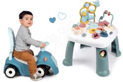 Smoby Set didaktický stolík Activity Table Little a modré odrážadlo Smoby cu sunete, bară de ghidaj și împrejmuire parentală (SM140303-18)