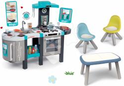 Smoby Set bucătărie de jucărie Tefal French Touch Smoby cu gheaţă, aparat de cafea şi măsuţă picnic cu două scăunele KidChair Blue (SM311206-25) Bucatarie copii