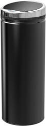 AOSOM Mozgásérzékelős szemetes rozsdamentes acélból, 50 liter 30, 5x30, 5x81, 5 cm fekete szemeteskuka